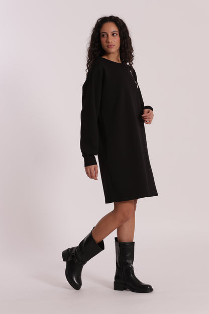 ABITO CORTO IN NEOPRENE CON PAILLETTES