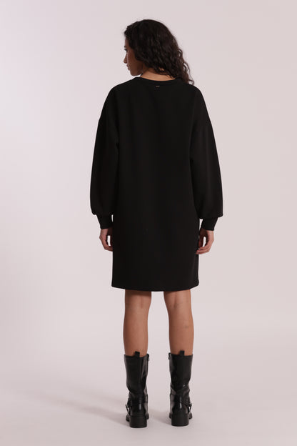 ABITO CORTO IN NEOPRENE CON PAILLETTES