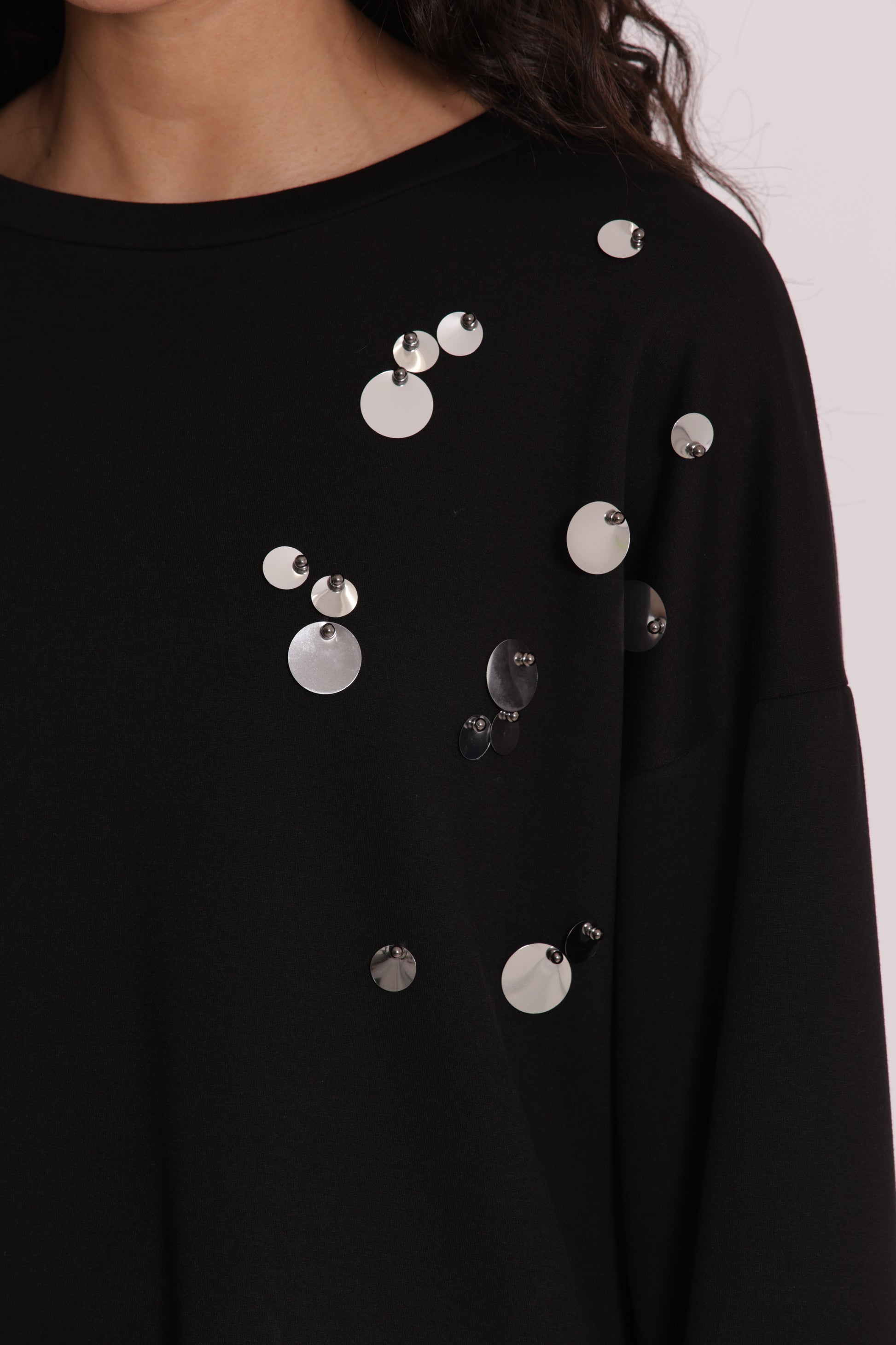 ABITO CORTO IN NEOPRENE CON PAILLETTES