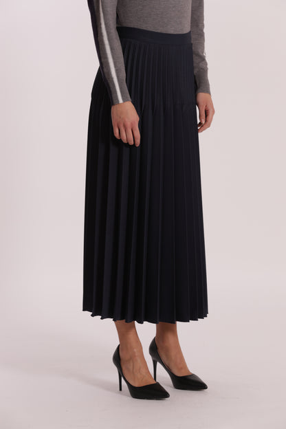 GONNA LONGUETTE IN POLYVISCOSA PLISSE