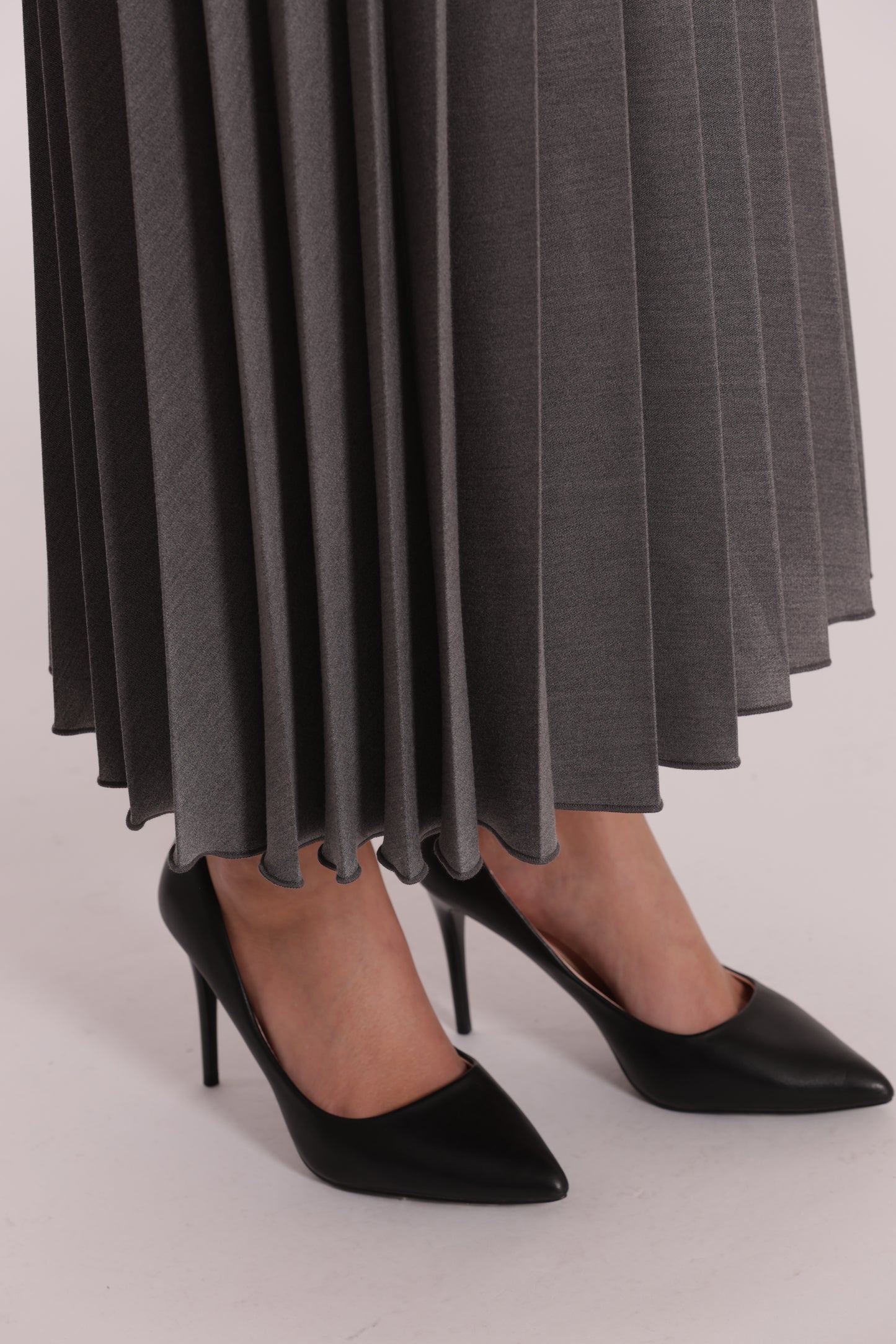 GONNA LONGUETTE IN POLYVISCOSA PLISSE