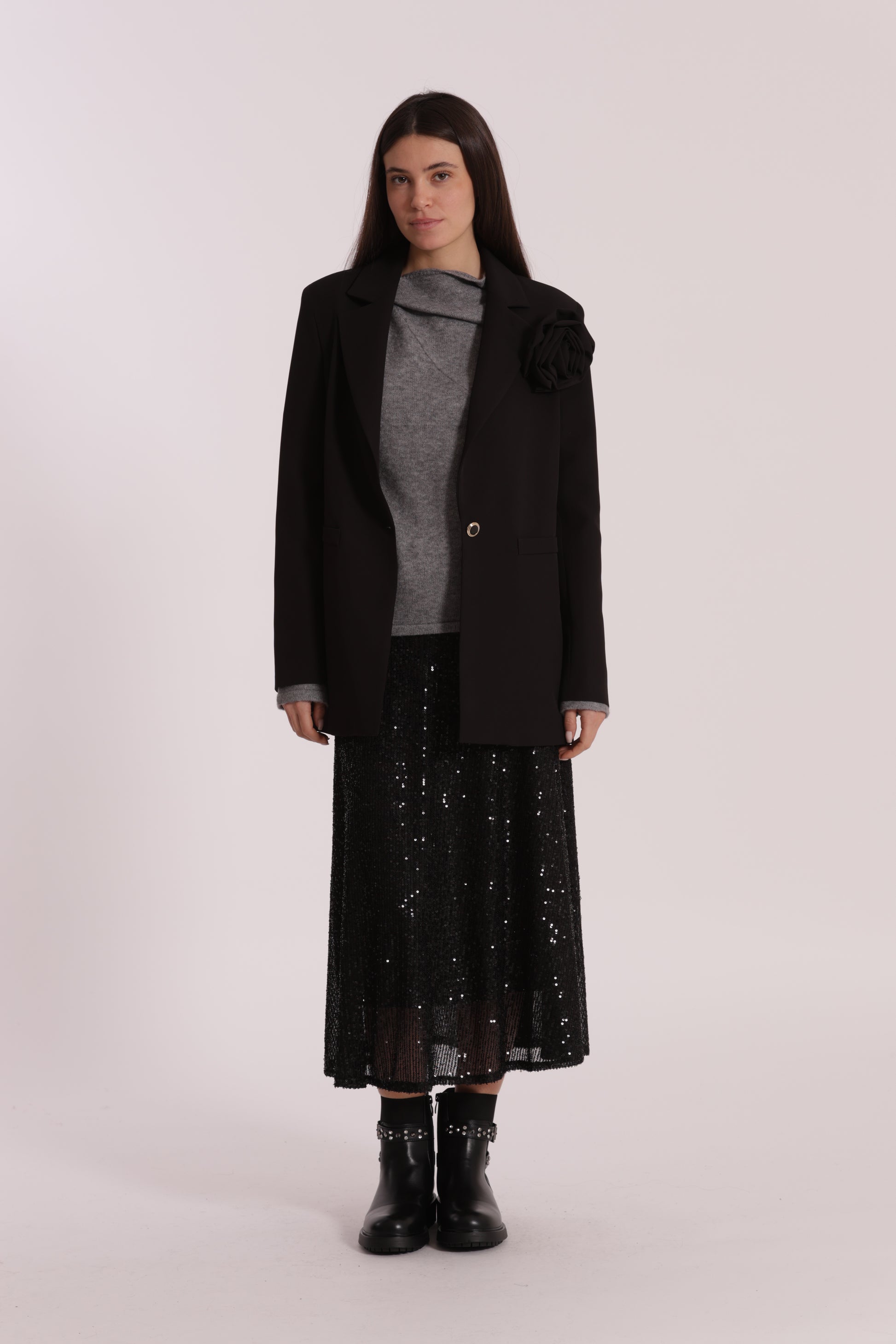 GONNA LONGUETTE IN PAILLETTES