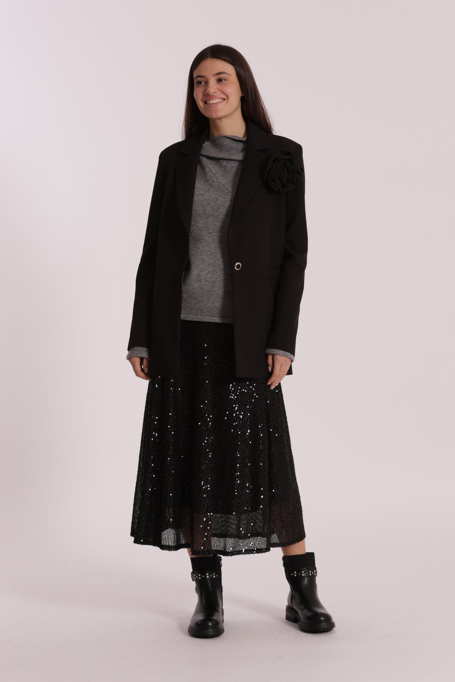 GONNA LONGUETTE IN PAILLETTES