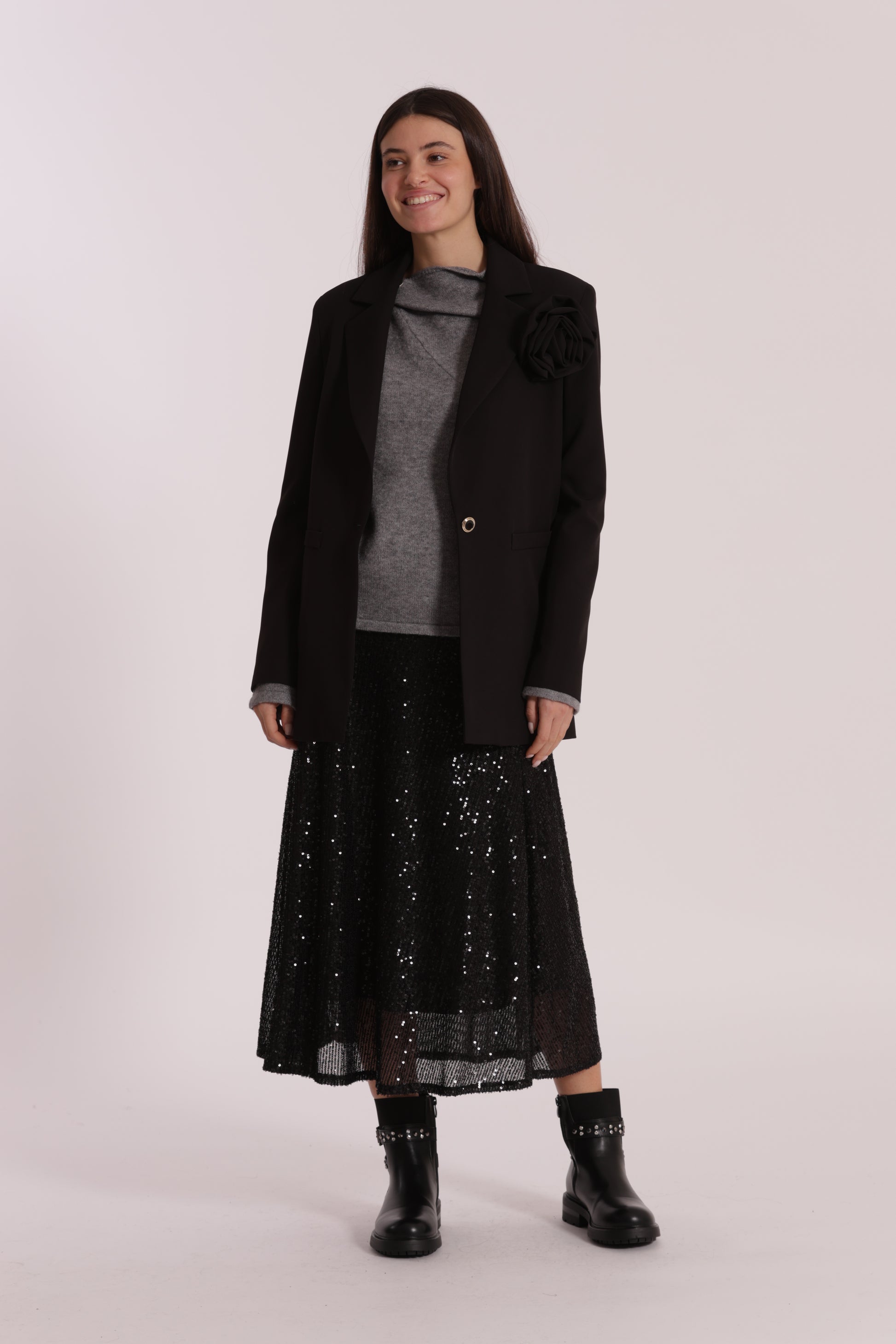 GONNA LONGUETTE IN PAILLETTES