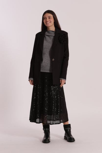 GONNA LONGUETTE IN PAILLETTES