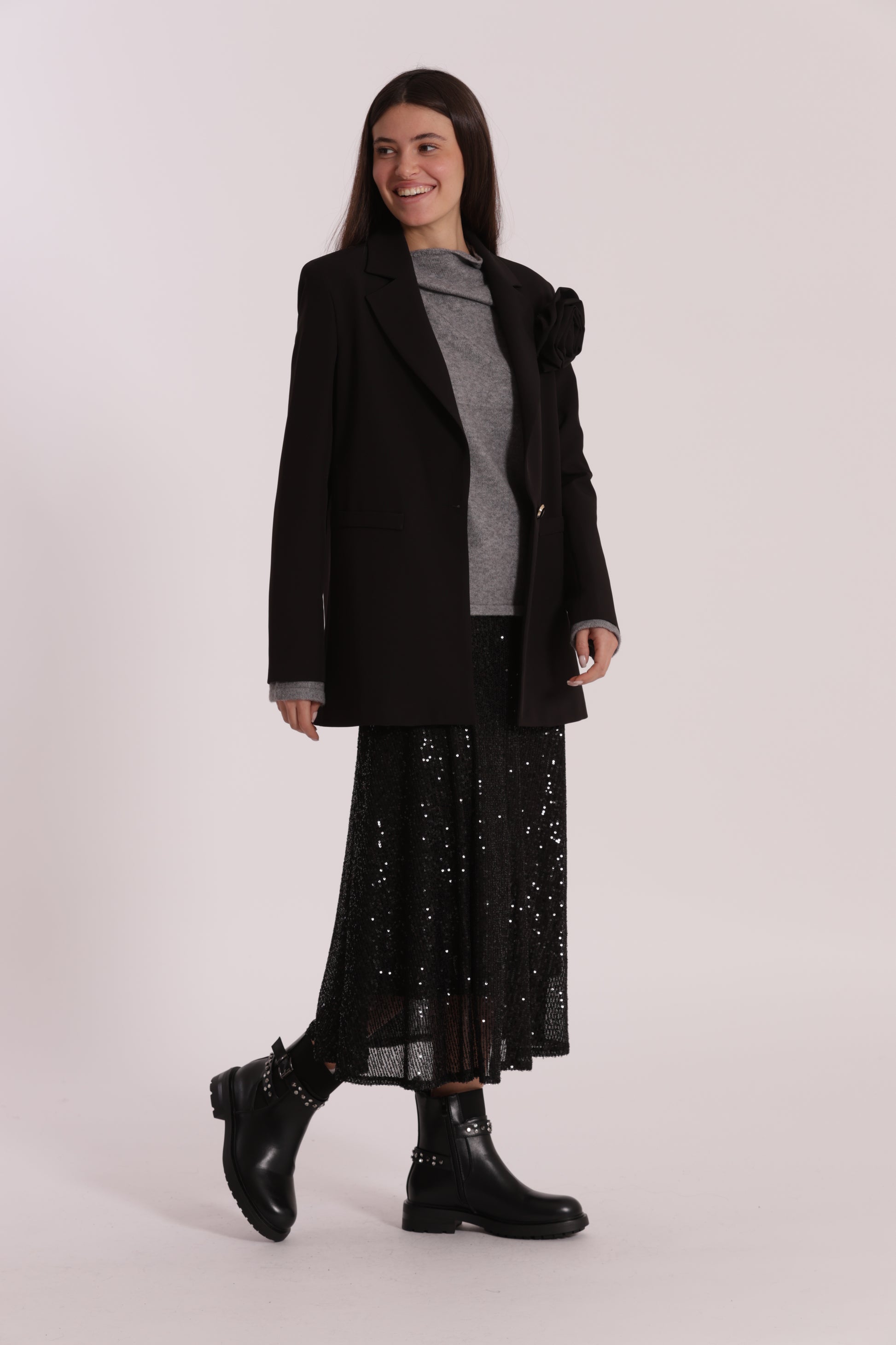 GONNA LONGUETTE IN PAILLETTES