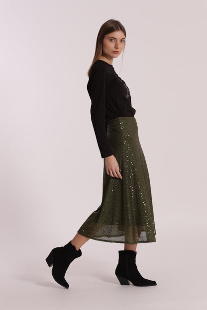 GONNA LONGUETTE IN PAILLETTES