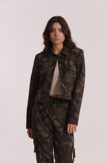 GIACCA CROPPED CAMOUFLAGE