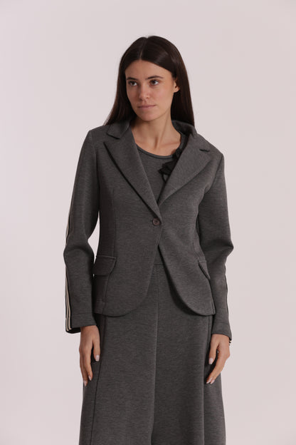 GIACCA CORTA IN NEOPRENE CON PASSAMANERIA
