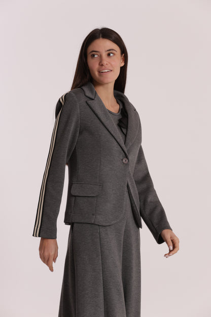 GIACCA CORTA IN NEOPRENE CON PASSAMANERIA