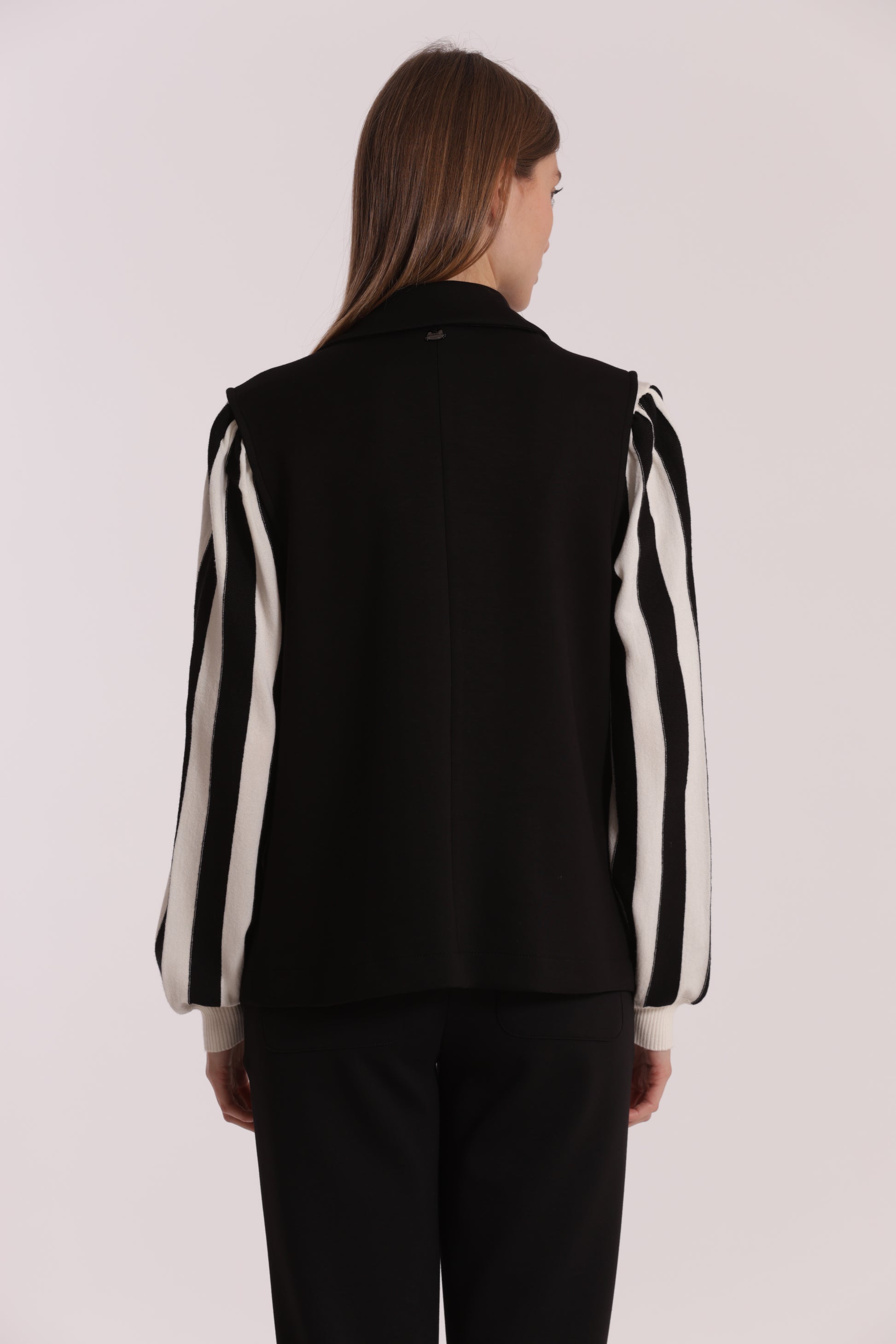 GILET OVER IN NEOPRENE CON FIORE