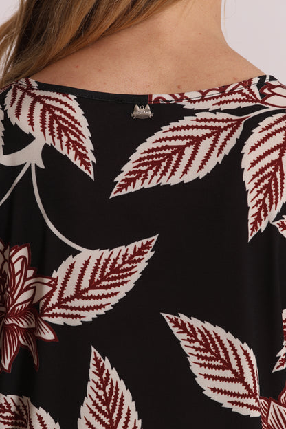 BLUSA A MANICHE CORTE IN ITY IN FANTASIA