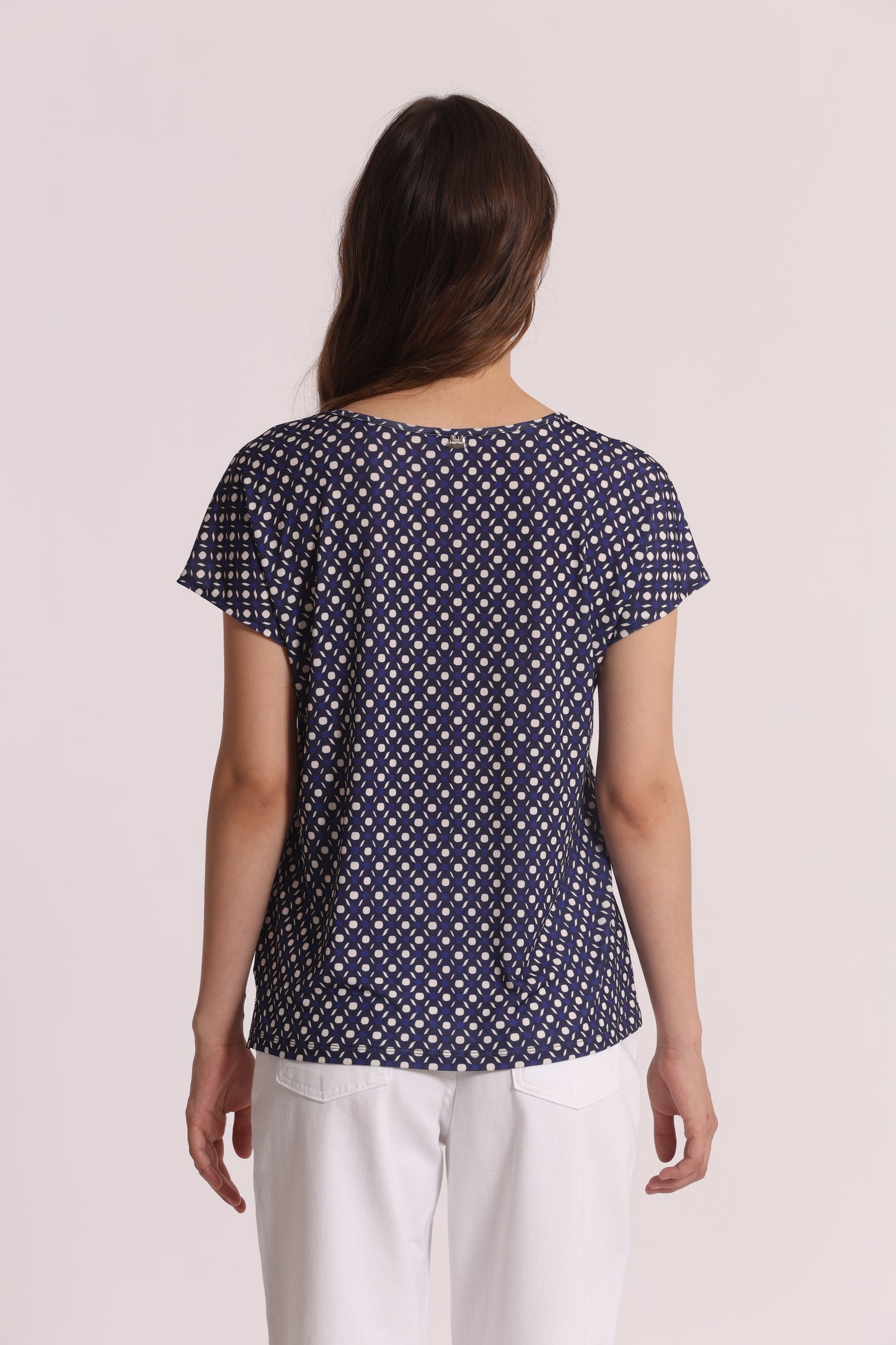 BLUSA A MANICHE CORTE IN ITY IN FANTASIA