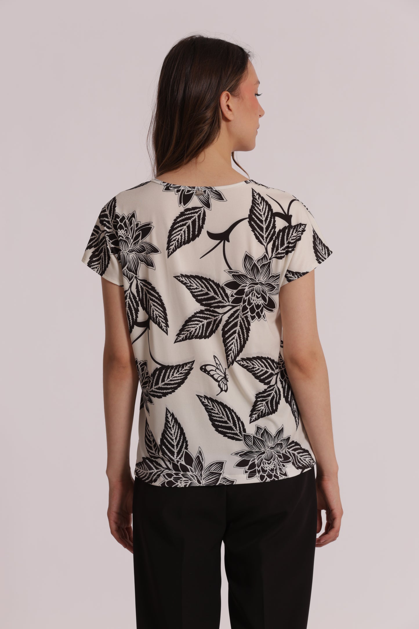 BLUSA A MANICHE CORTE IN ITY IN FANTASIA