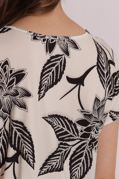 BLUSA A MANICHE CORTE IN ITY IN FANTASIA