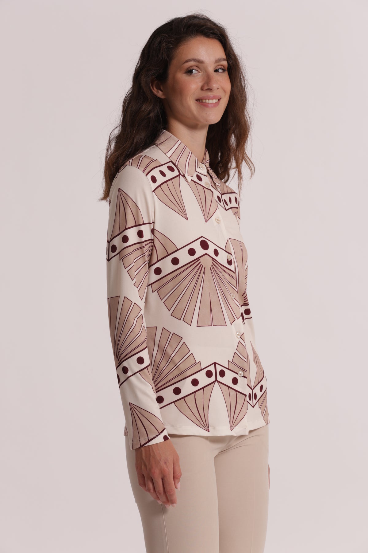 CAMICIA A MANICHE LUNGHE IN ITY IN FANTASIA