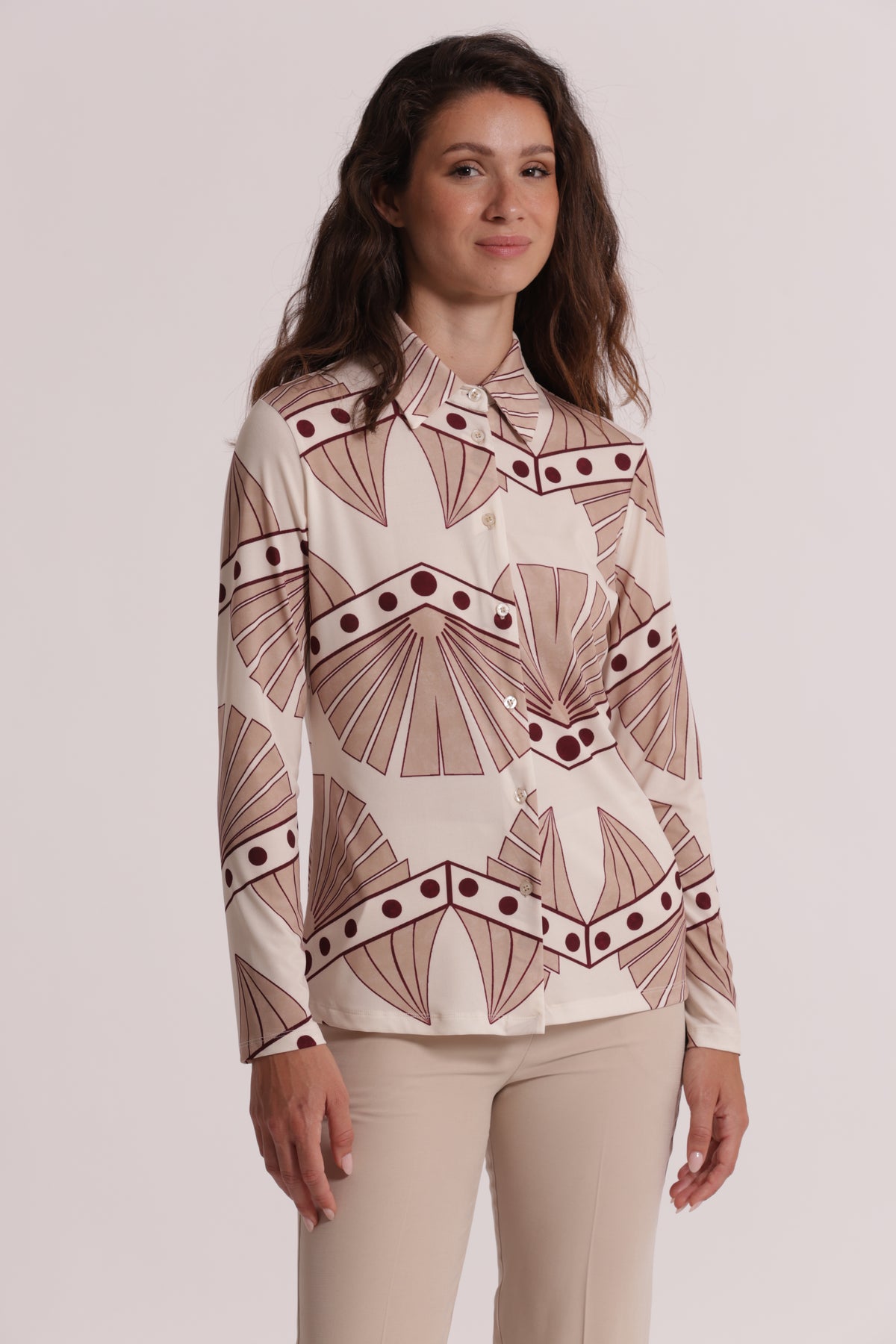 CAMICIA A MANICHE LUNGHE IN ITY IN FANTASIA