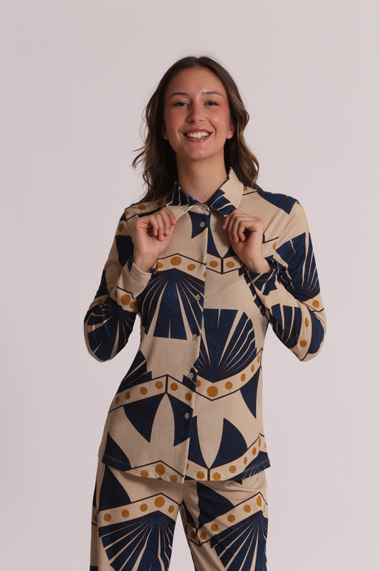 CAMICIA A MANICHE LUNGHE IN ITY IN FANTASIA