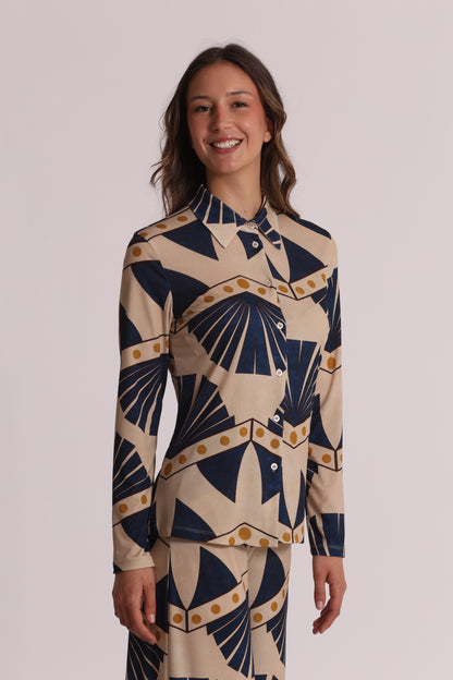 CAMICIA A MANICHE LUNGHE IN ITY IN FANTASIA