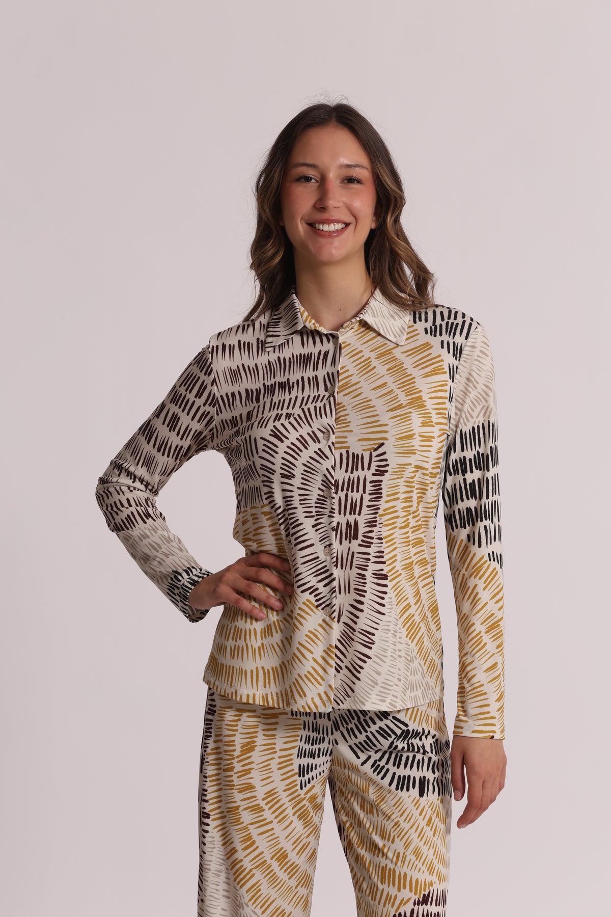 CAMICIA A MANICHE LUNGHE IN ITY IN FANTASIA