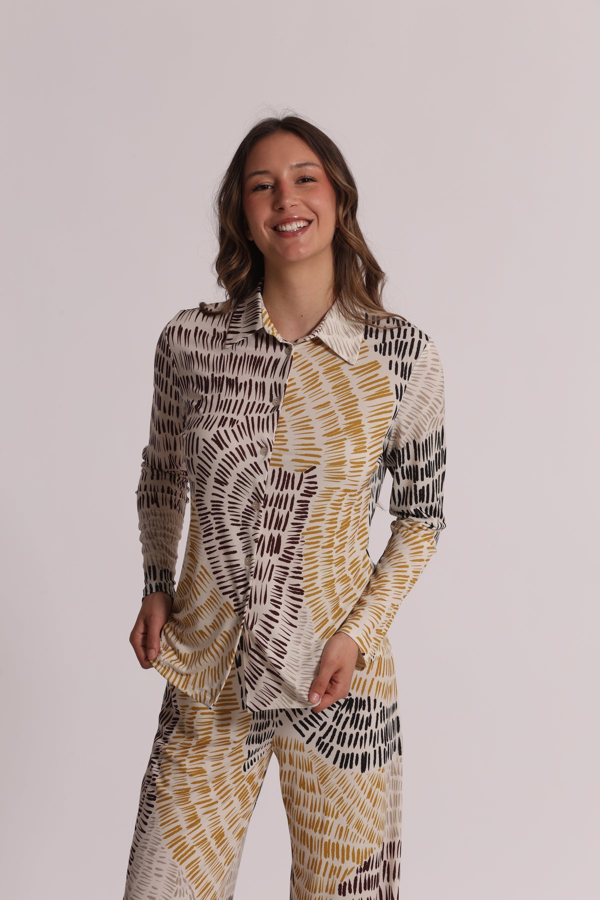 CAMICIA A MANICHE LUNGHE IN ITY IN FANTASIA