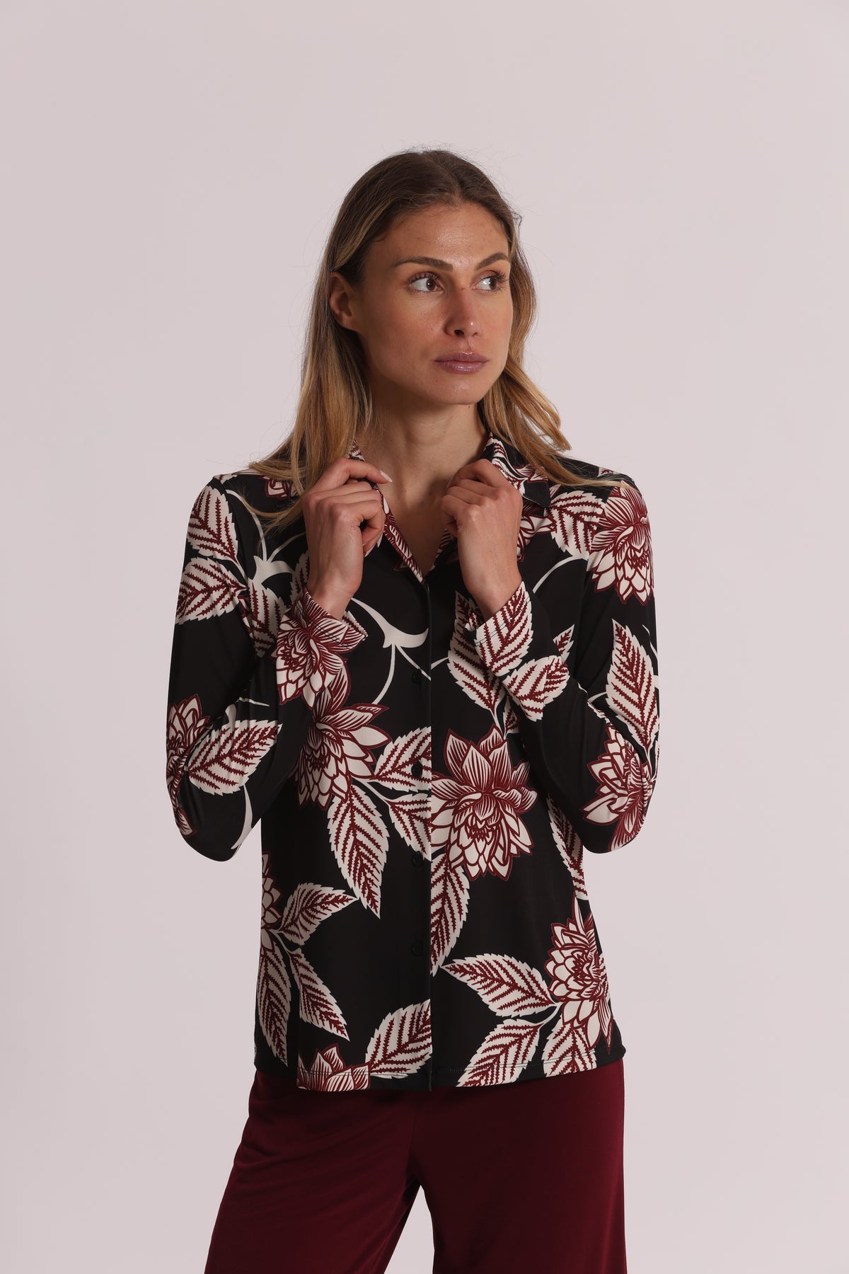 CAMICIA A MANICHE LUNGHE IN ITY IN FANTASIA
