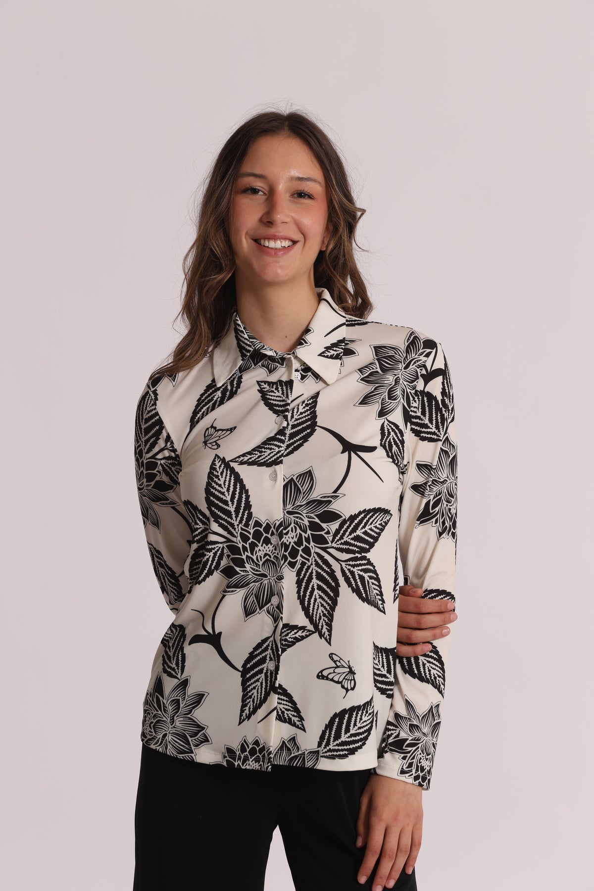 CAMICIA A MANICHE LUNGHE IN ITY IN FANTASIA
