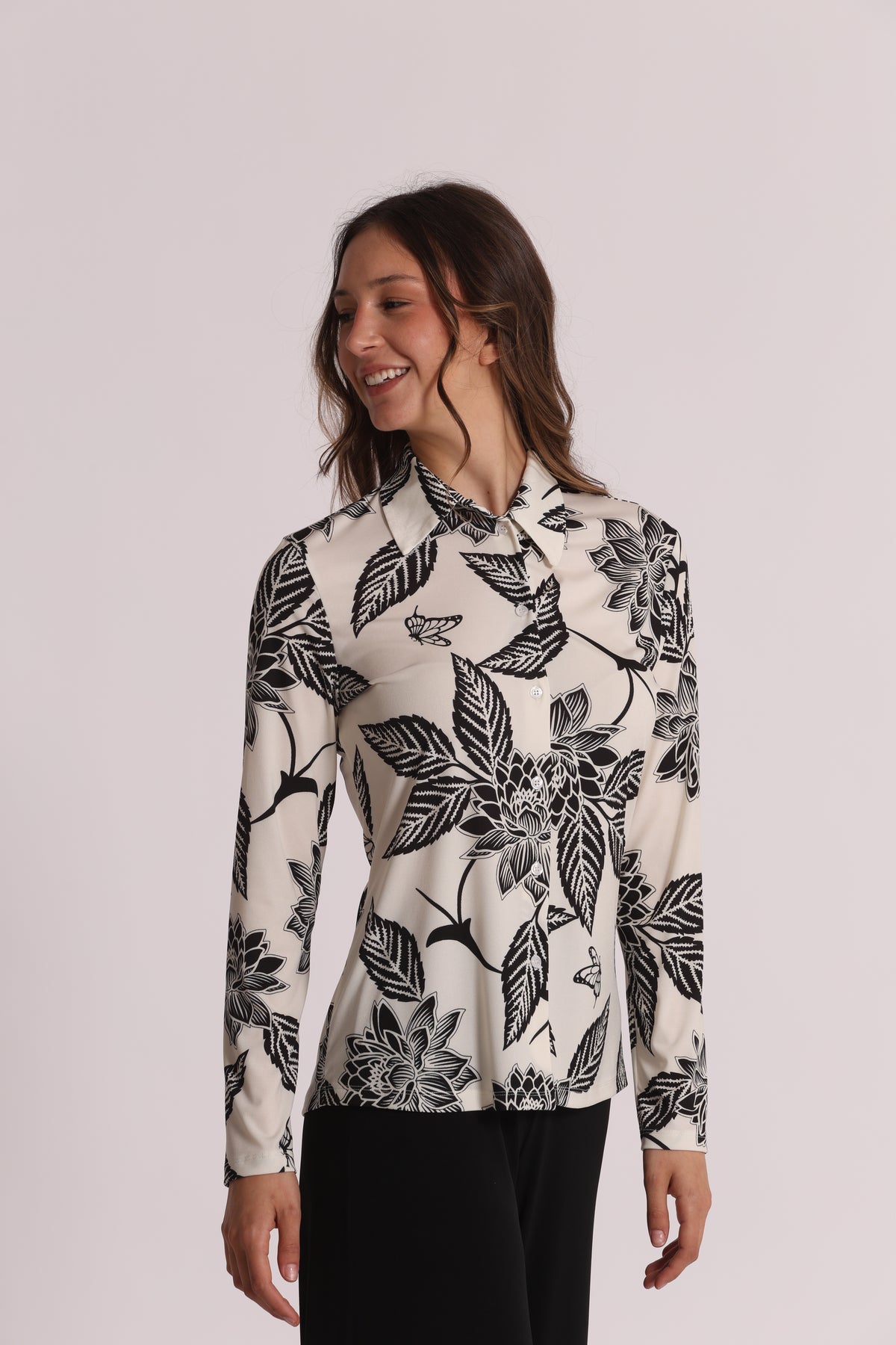 CAMICIA A MANICHE LUNGHE IN ITY IN FANTASIA