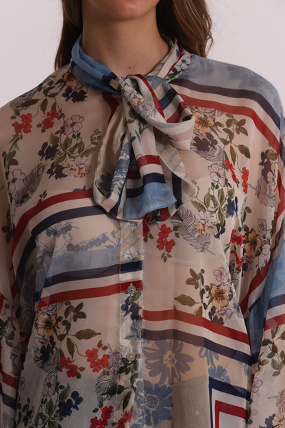BLUSA FANTASIA FLORA DETTAGLIO FIOCCO