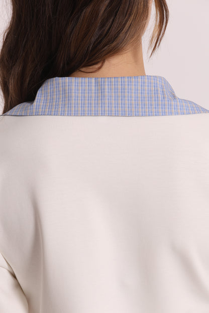 FELPA CROPPED CON DETTAGLI GIOIELLO