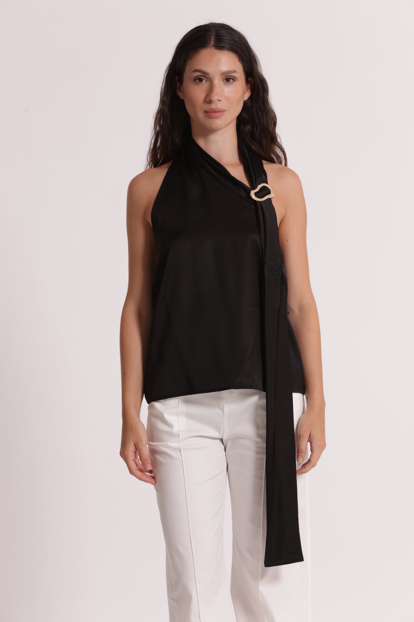 TOP IN RASO DETTAGLIO GIOIELLO