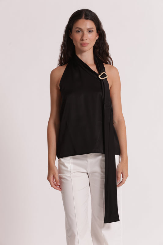 TOP IN RASO DETTAGLIO GIOIELLO