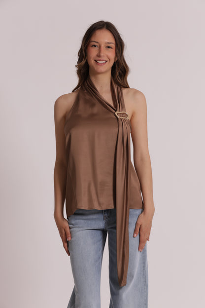 TOP IN RASO DETTAGLIO GIOIELLO