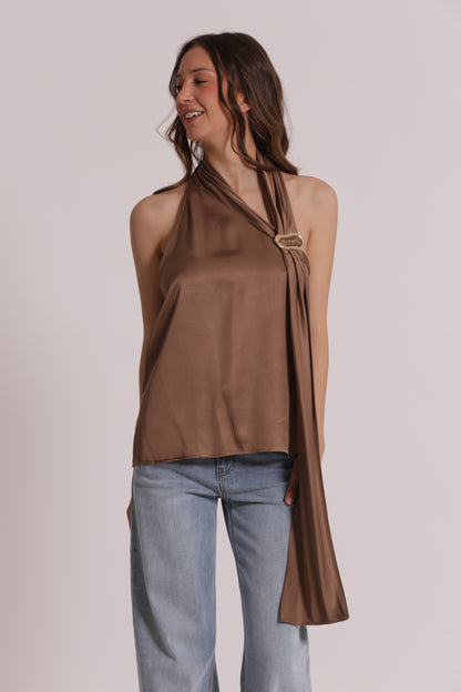 TOP IN RASO DETTAGLIO GIOIELLO