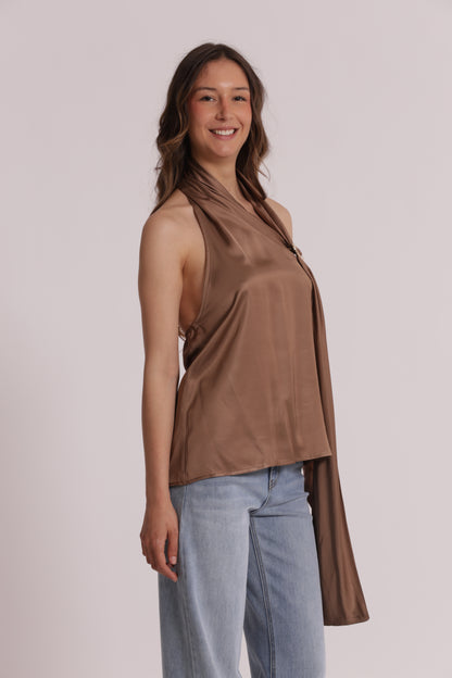 TOP IN RASO DETTAGLIO GIOIELLO