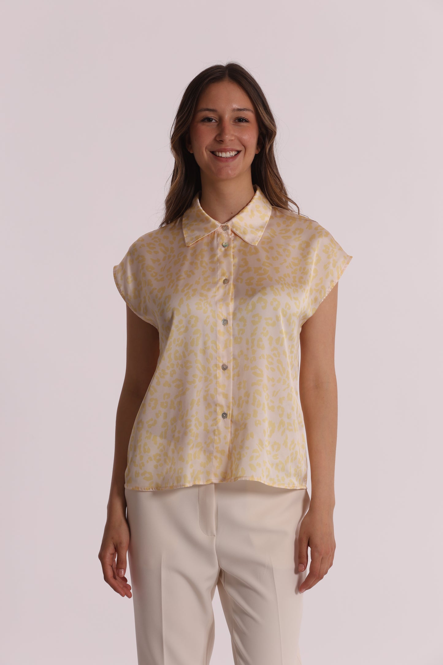 CAMICIA MANICHE CORTE ANIMALIER