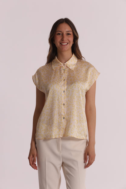 CAMICIA MANICHE CORTE ANIMALIER