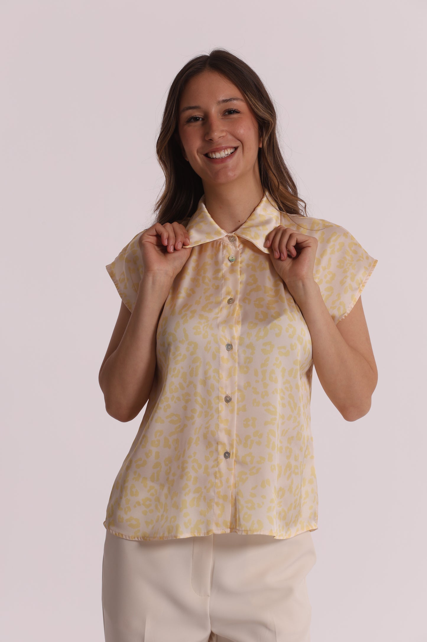 CAMICIA MANICHE CORTE ANIMALIER