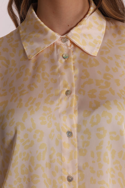 CAMICIA MANICHE CORTE ANIMALIER