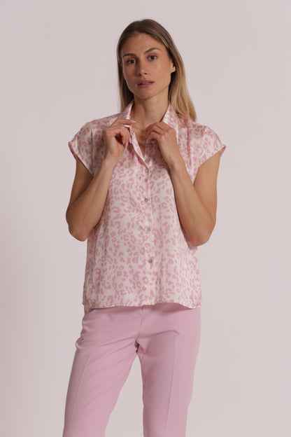 CAMICIA MANICHE CORTE ANIMALIER