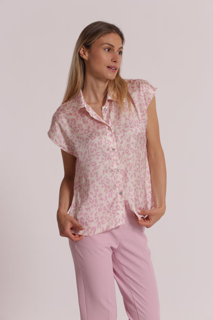 CAMICIA MANICHE CORTE ANIMALIER