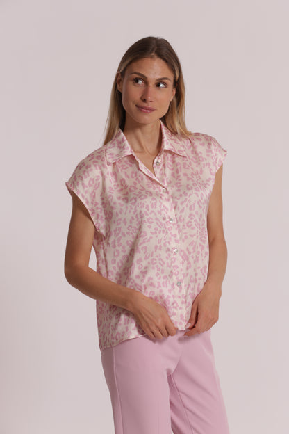 CAMICIA MANICHE CORTE ANIMALIER