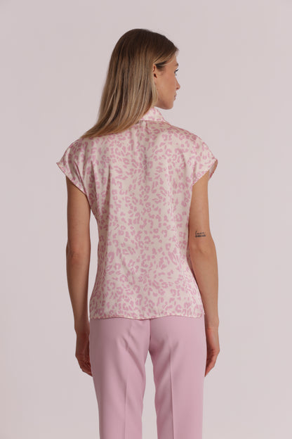 CAMICIA MANICHE CORTE ANIMALIER