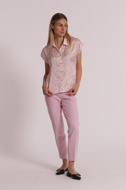 CAMICIA MANICHE CORTE ANIMALIER