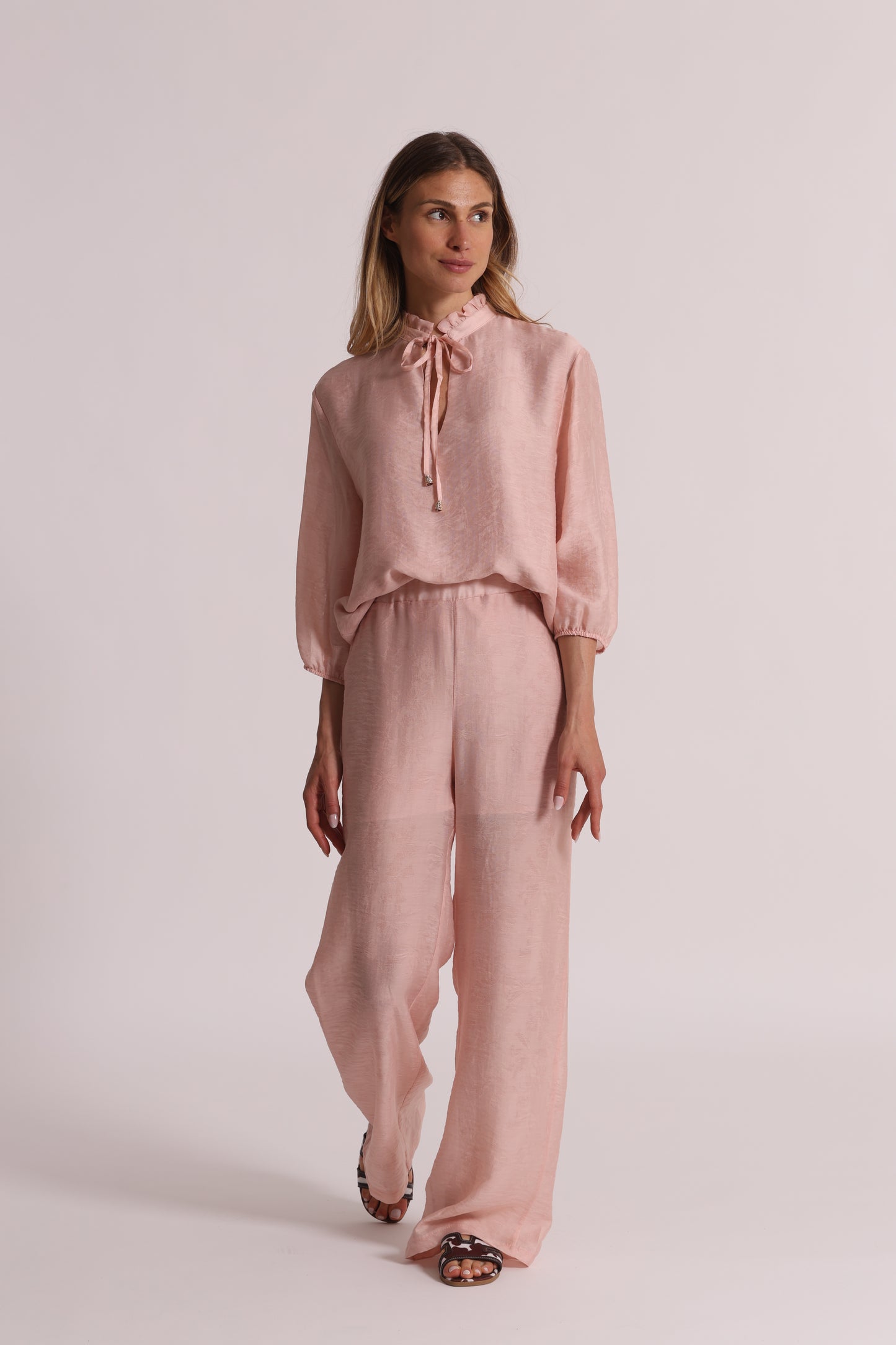 PANTALONE IN TESSUTO JACQUARD