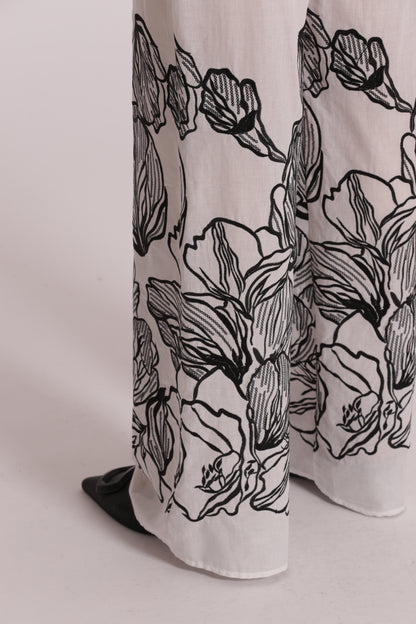 PANTALONE LUNGO CON RICAMO