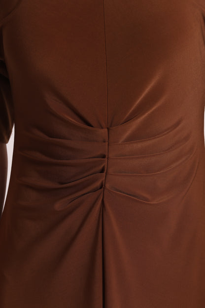 ABITO LUNGO CON MANICHE A TRE QUARTI