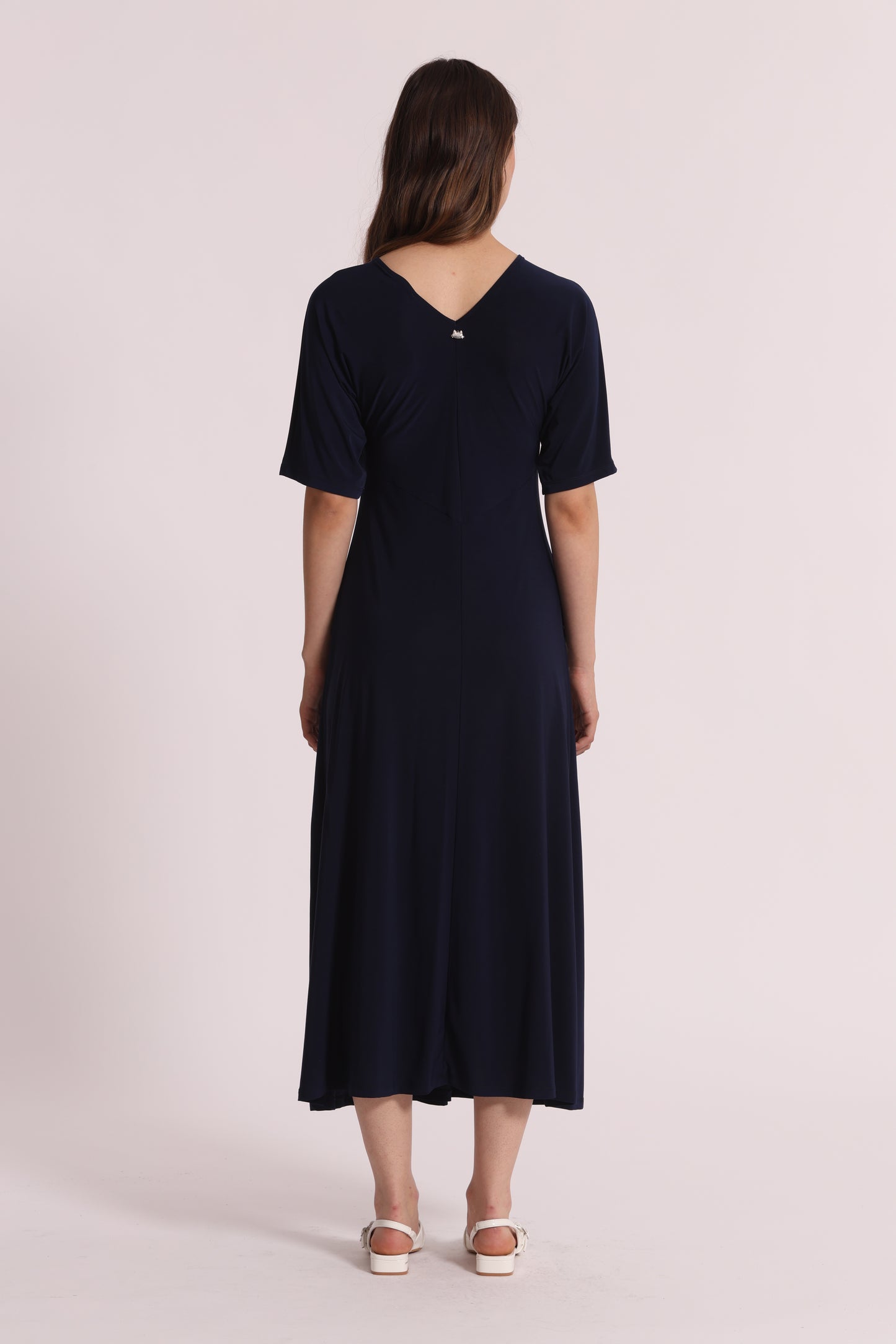 ABITO LUNGO CON MANICHE A TRE QUARTI