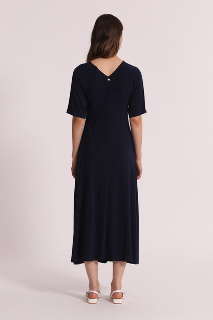 ABITO LUNGO CON MANICHE A TRE QUARTI