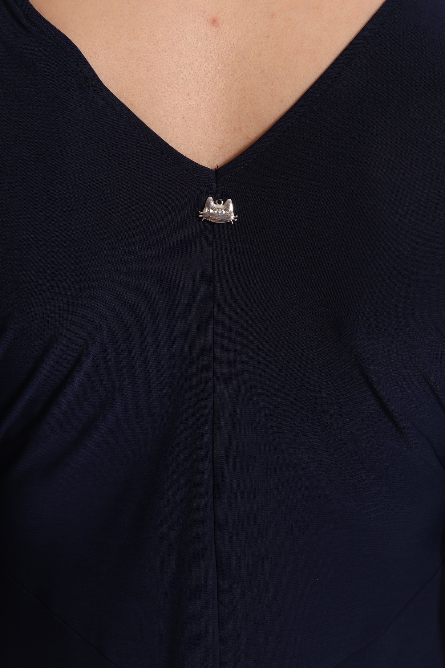 ABITO LUNGO CON MANICHE A TRE QUARTI